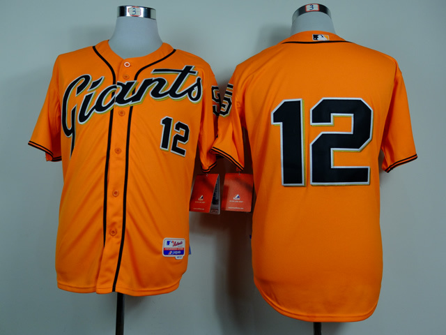 Men San Francisco Giants #12 Panik Orange MLB Jerseys->san francisco giants->MLB Jersey